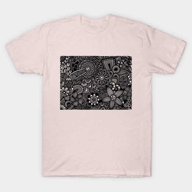 Zentangle Pattern T-Shirt by MyownArt